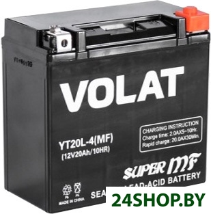 Мотоциклетный аккумулятор VOLAT YT20L-4 (20 А·ч) Мотоциклетный аккумулятор VOLAT YT20L-4 (20 А·ч)
