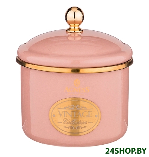 Емкость для хранения Agness 950-284 (пудровый) Емкость для хранения Agness 950-284 (пудровый)