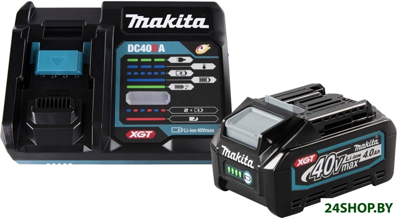 Аккумулятор с зарядным устройством Makita DC40RA + BL4040 191J67-0 (40В/4 Ah + 40В) Аккумулятор с зарядным устройством Makita DC40RA + BL4040 191J67-0 (40В/4 Ah + 40В)
