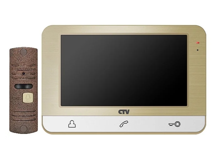 Комплект видеодомофона CTV DP1703 (золотистый) Комплект видеодомофона CTV DP1703 (золотистый)