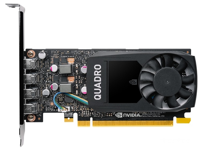 Видеокарта PNY Nvidia Quadro P1000 4GB GDDR5 VCQP1000V2-BLS Видеокарта PNY Nvidia Quadro P1000 4GB GDDR5 VCQP1000V2-BLS