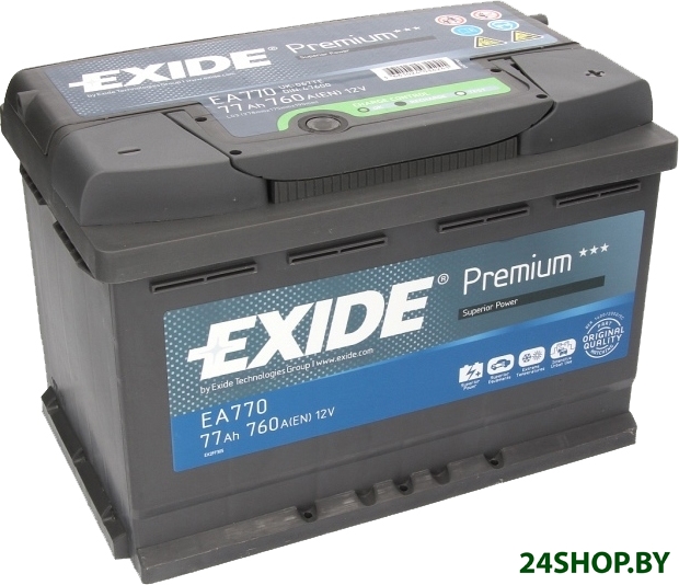 Автомобильный аккумулятор Exide Premium EA770 (77 А/ч) Автомобильный аккумулятор Exide Premium EA770 (77 А/ч)