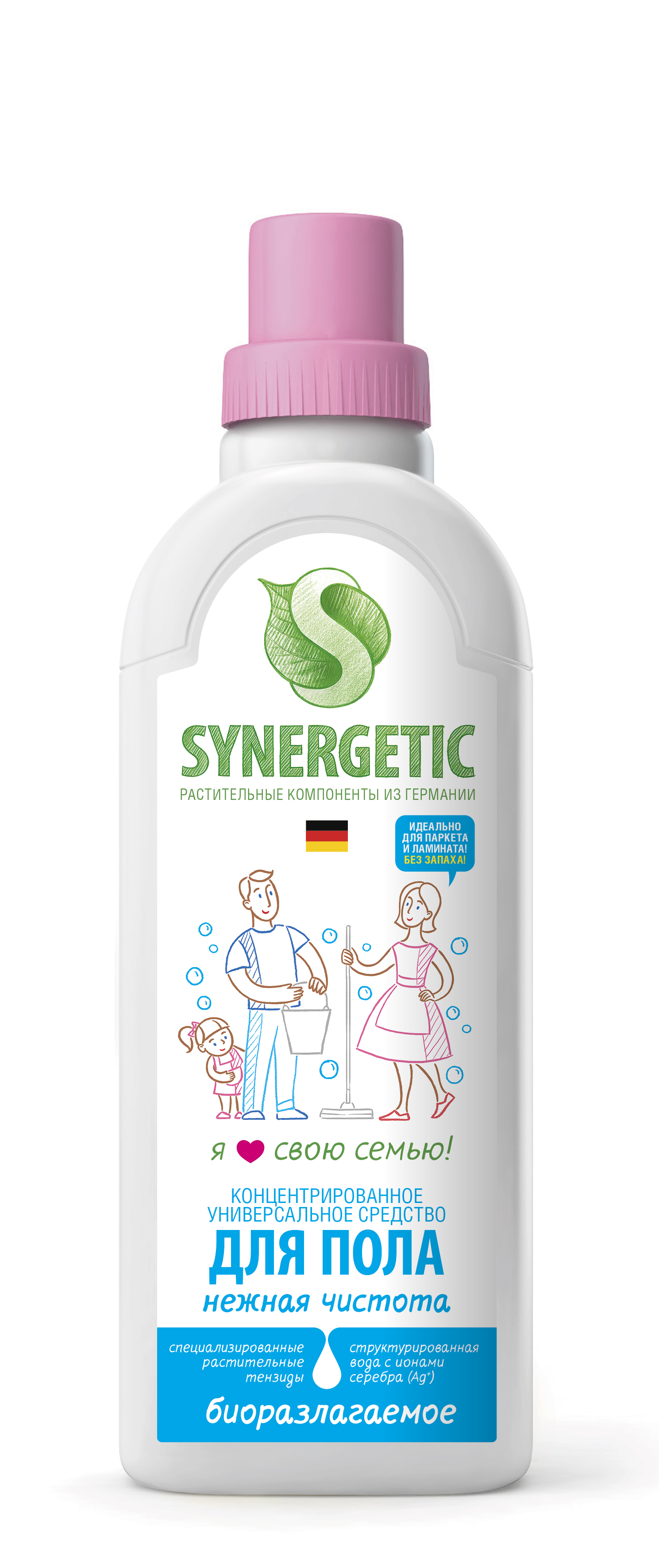 SYNERGETIC Биоразлагаемое средство для мытья поверхностей Нежная чистота, 0,75 л SYNERGETIC Биоразлагаемое средство для мытья поверхностей Нежная чистота, 0,75 л