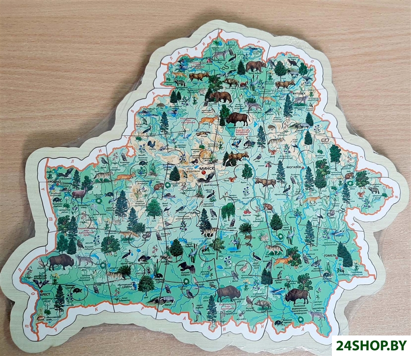 Пазл Белкартография Животный и растительный мир Беларуси 3D (деревянный) Пазл Белкартография Животный и растительный мир Беларуси 3D (деревянный)
