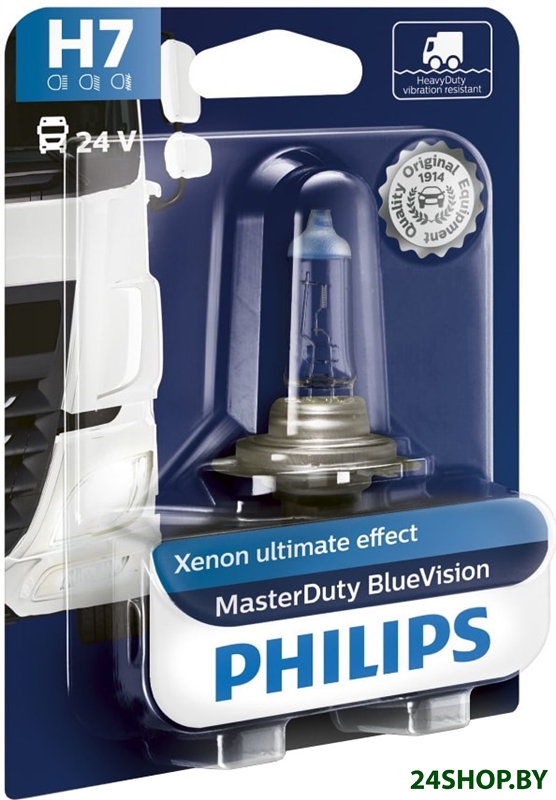 Галогенная лампа Philips H7 MasterDuty BlueVision 1шт Галогенная лампа Philips H7 MasterDuty BlueVision 1шт
