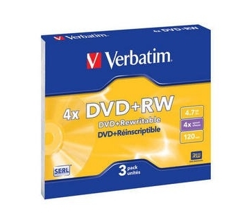 Диск DVD+RW Verbatim 4.7Gb 4x Slim case (3шт) (43636) Диск DVD+RW Verbatim 4.7Gb 4x Slim case (3шт) (43636)