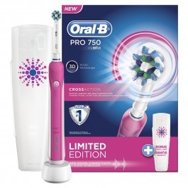 Электрическая зубная щетка Oral-B Pro 750 Cross Action D16.513.UX (розовый) Электрическая зубная щетка Oral-B Pro 750 Cross Action D16.513.UX (розовый)