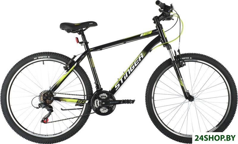 Велосипед Stinger Caiman 27.5 р.16 2022 (черный) Велосипед Stinger Caiman 27.5 р.16 2022 (черный)