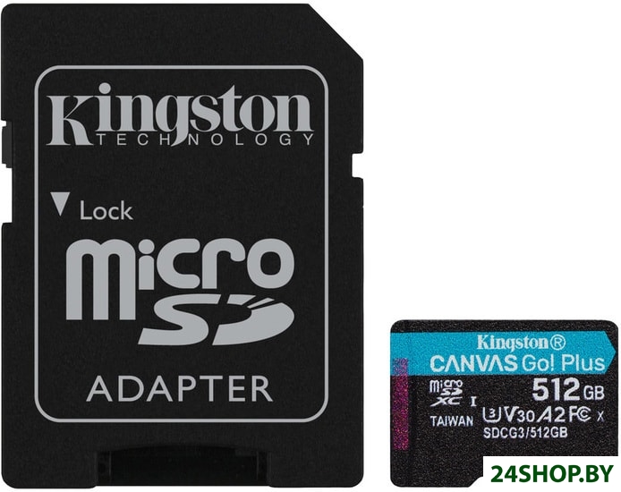 Карта памяти Kingston Canvas Go! Plus microSDXC 512GB (с адаптером) Карта памяти Kingston Canvas Go! Plus microSDXC 512GB (с адаптером)