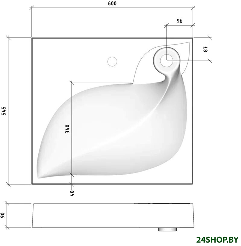 Умывальник Madera List 55 Умывальник Madera List 55