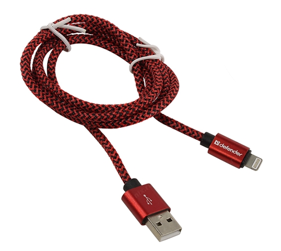 Кабель Defender 87807 Red (1м) Кабель Defender 87807 Red (1м)