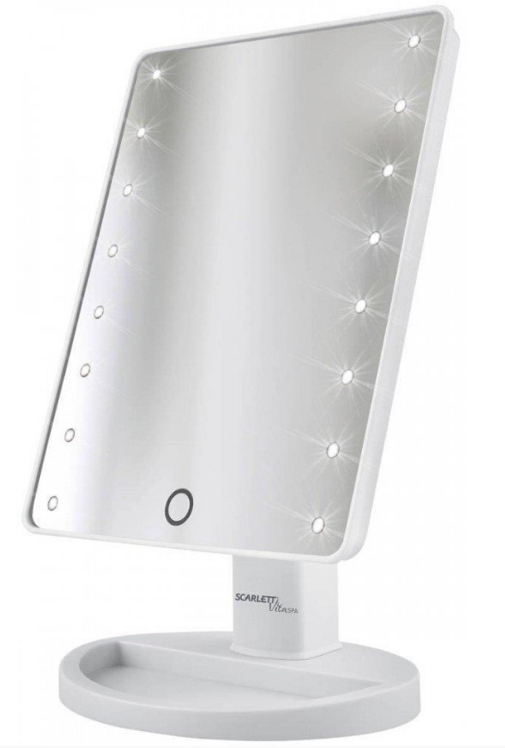 Зеркало косметическое SCARLETT SC-MM308L01 (белый) Зеркало косметическое SCARLETT SC-MM308L01 (белый)