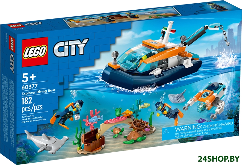 Конструктор LEGO City 60377 Исследовательская водолазная лодка Конструктор LEGO City 60377 Исследовательская водолазная лодка