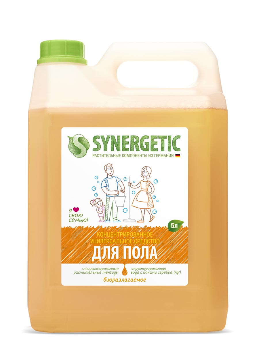 SYNERGETIC Средство универсальное моющее для пола, стен, поверхностей, 5 л SYNERGETIC Средство универсальное моющее для пола, стен, поверхностей, 5 л