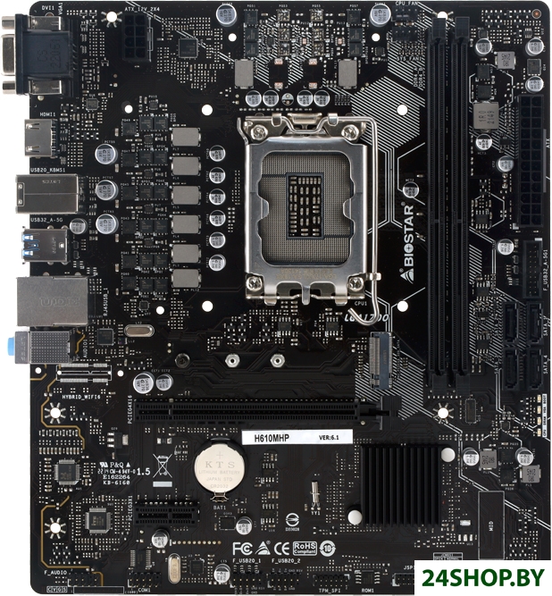 Материнская плата BIOSTAR H610MH Ver. 6.1 Материнская плата BIOSTAR H610MH Ver. 6.1