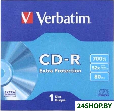 Диск Verbatim DL Extra Protection 700Mb 52x (43843) Диск Verbatim DL Extra Protection 700Mb 52x (43843)