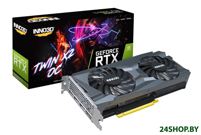 Видеокарта Inno3D GeForce RTX 3060 Ti Twin X2 OC LHR 8GB N306T2-08D6X-119032DH Видеокарта Inno3D GeForce RTX 3060 Ti Twin X2 OC LHR 8GB N306T2-08D6X-119032DH