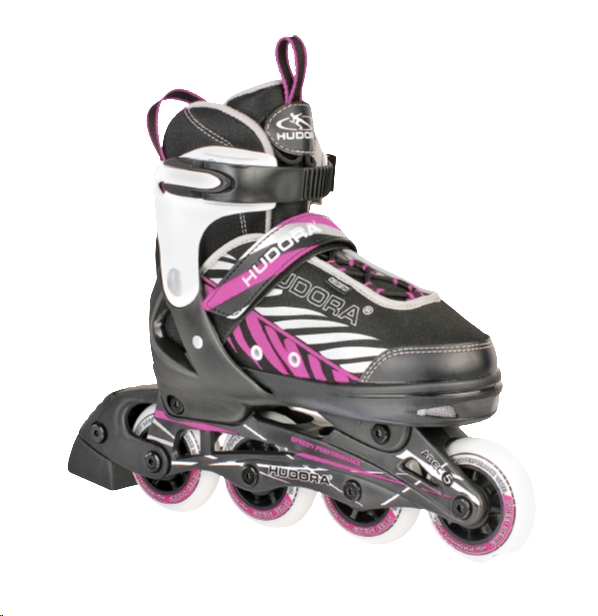 Роликовые коньки Hudora Inline Mia (р. 29-32, черный/розовый) Роликовые коньки Hudora Inline Mia (р. 29-32, черный/розовый)