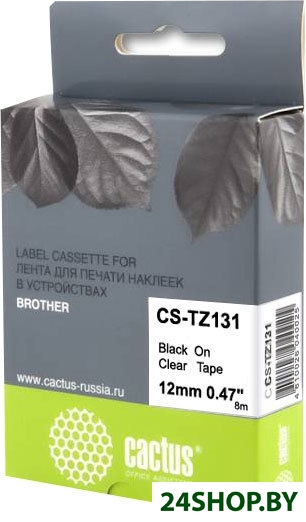 Картридж-лента для термопринтера CACTUS CS-TZ131 (аналог Brother TZ131) Картридж-лента для термопринтера CACTUS CS-TZ131 (аналог Brother TZ131)