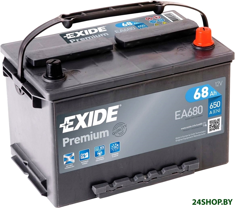 Автомобильный аккумулятор Exide Premium EA680 (68 А·ч) Автомобильный аккумулятор Exide Premium EA680 (68 А·ч)