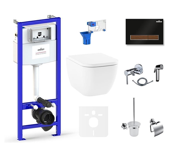 Унитаз Lavinia Boho Relfix One 10 в 1 75110505 (черный/темное дерево пластик) Унитаз Lavinia Boho Relfix One 10 в 1 75110505 (черный/темное дерево пластик)