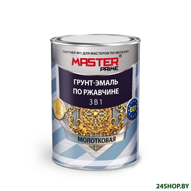 Грунт-эмаль Master Prime Молотковая 3 в 1 2 л (светло-серый) Грунт-эмаль Master Prime Молотковая 3 в 1 2 л (светло-серый)