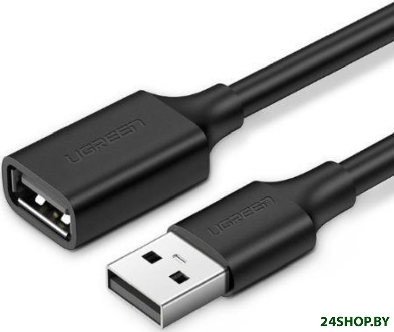 Удлинитель Ugreen US103 USB Type-A - USB Type-A (1 м, черный) Удлинитель Ugreen US103 USB Type-A - USB Type-A (1 м, черный)