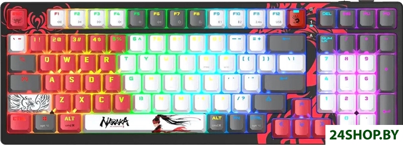 Клавиатура A4Tech Bloody WS98 Naraka (Bloody BLMS Red Plus) Клавиатура A4Tech Bloody WS98 Naraka (Bloody BLMS Red Plus)