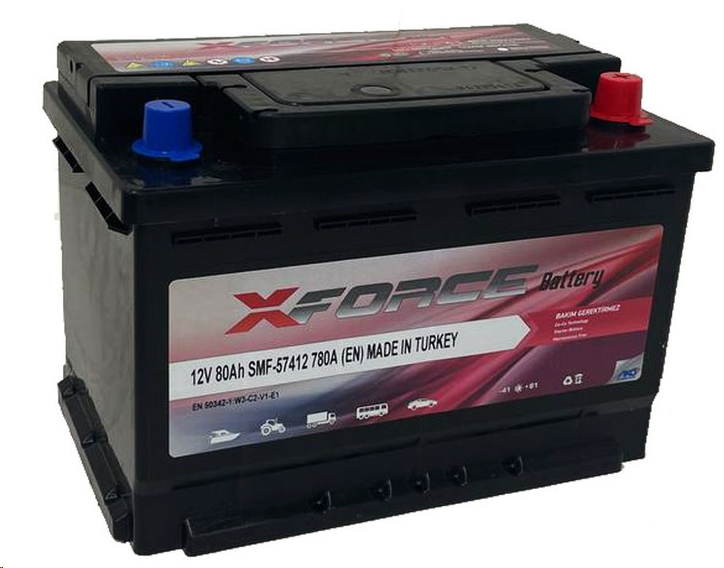 Автомобильный аккумулятор XFORCE 80 R+ (80 А·ч) Автомобильный аккумулятор XFORCE 80 R+ (80 А·ч)