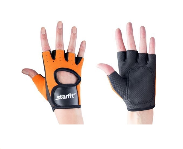 Перчатки Starfit SU-107 S (оранжевый/черный) Перчатки Starfit SU-107 S (оранжевый/черный)