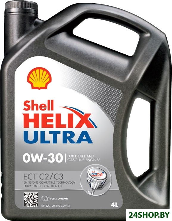 Моторное масло Shell Helix Ultra ECT C2/C3 0W-30 4л Моторное масло Shell Helix Ultra ECT C2/C3 0W-30 4л