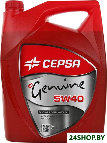 Моторное масло CEPSA Genuine Synthetic 5W-40 5л Моторное масло CEPSA Genuine Synthetic 5W-40 5л