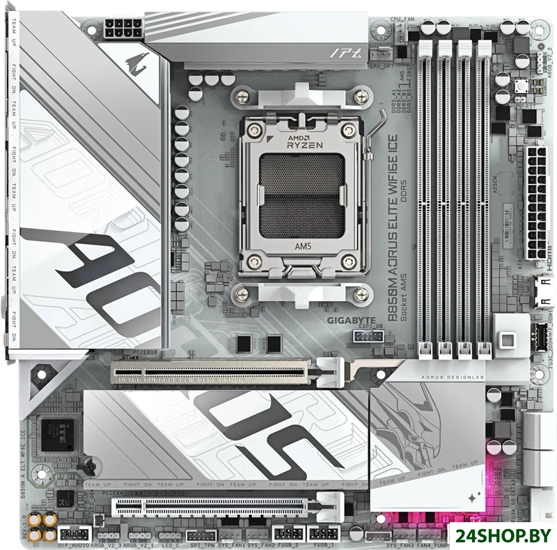 Материнская плата Gigabyte B850M Aorus Elite WiFi6E Ice (rev. 1.1) Материнская плата Gigabyte B850M Aorus Elite WiFi6E Ice (rev. 1.1)