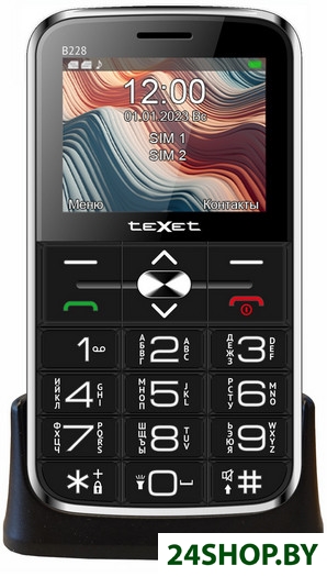 Кнопочный телефон TeXet TM-B228 (черный) Кнопочный телефон TeXet TM-B228 (черный)