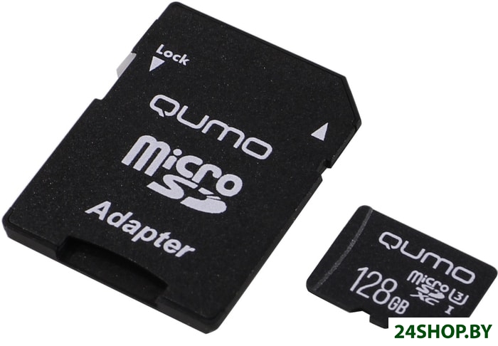 Карта памяти QUMO MicroSDXC 128GB UHS-I U3 QM128GMICSDXC10U3 Карта памяти QUMO MicroSDXC 128GB UHS-I U3 QM128GMICSDXC10U3