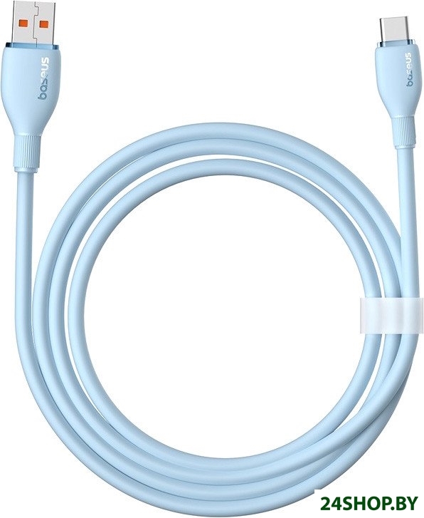Кабель Baseus Pudding Series Fast Charging Cable 100W USB Type-C - USB Type-C (2 м, голубой) Кабель Baseus Pudding Series Fast Charging Cable 100W USB Type-C - USB Type-C (2 м, голубой)