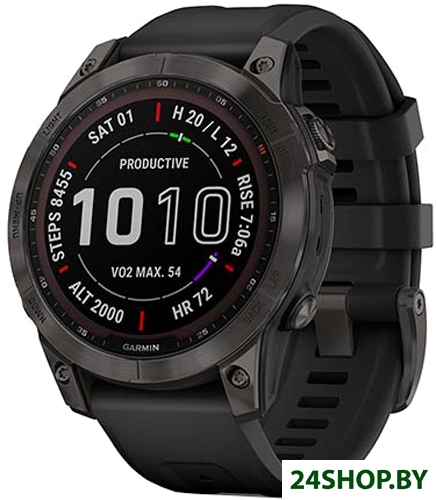 Умные часы Garmin Fenix 7 Sapphire Solar 47 мм (черный титан/черный) Умные часы Garmin Fenix 7 Sapphire Solar 47 мм (черный титан/черный)