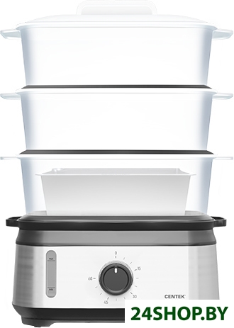 Пароварка Centek CT-1458 (хром) Пароварка Centek CT-1458 (хром)