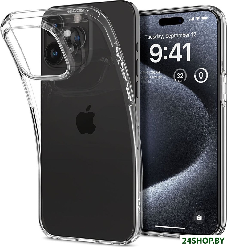 Чехол для телефона Spigen Liquid Crystal для iPhone 15 Pro ACS06699 (прозрачный) Чехол для телефона Spigen Liquid Crystal для iPhone 15 Pro ACS06699 (прозрачный)