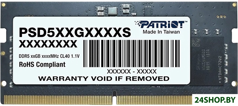 Оперативная память Patriot Signature Line 8ГБ DDR5 5600 МГц PSD58G560041S Оперативная память Patriot Signature Line 8ГБ DDR5 5600 МГц PSD58G560041S