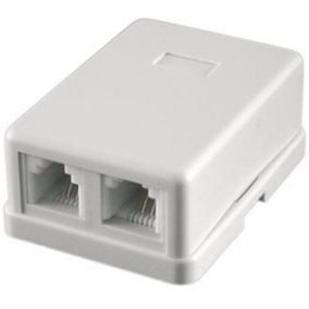 Розетка внешняя двойная телефонная RJ-12 6P4C Розетка внешняя двойная телефонная RJ-12 6P4C