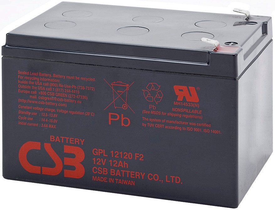 Аккумулятор для ИБП CSB UPS123607 F2 (12В/7.5 А·ч) Аккумулятор для ИБП CSB UPS123607 F2 (12В/7.5 А·ч)