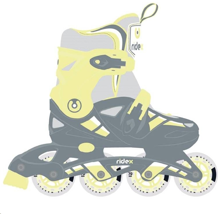Роликовые коньки Ridex Hop (р-р 39-42, желтый) Роликовые коньки Ridex Hop (р-р 39-42, желтый)