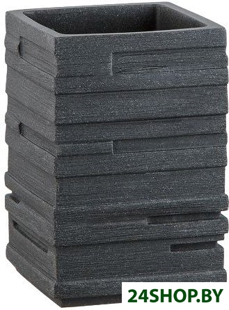 Стакан для зубной щетки и пасты Perfecto Linea 35-151301 (черный) Стакан для зубной щетки и пасты Perfecto Linea 35-151301 (черный)