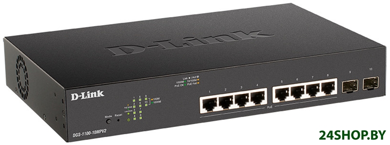 Управляемый коммутатор 2-го уровня D-Link DGS-1100-10MPV2/A3A Управляемый коммутатор 2-го уровня D-Link DGS-1100-10MPV2/A3A