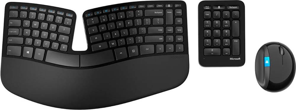 Клавиатура и мышь Microsoft Sculpt Ergonomic Desktop (L5V-00017) Клавиатура и мышь Microsoft Sculpt Ergonomic Desktop (L5V-00017)