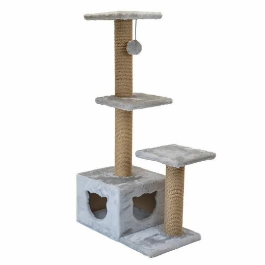 Комплекс для кошек Дарэлл Джут 95 RP833217 (серый) Комплекс для кошек Дарэлл Джут 95 RP833217 (серый)