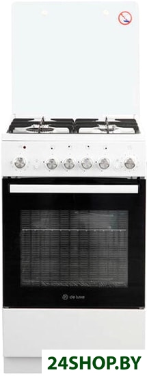 Газовая плита De luxe 5040.40гэ (кр) ЧР (белый) Газовая плита De luxe 5040.40гэ (кр) ЧР (белый)