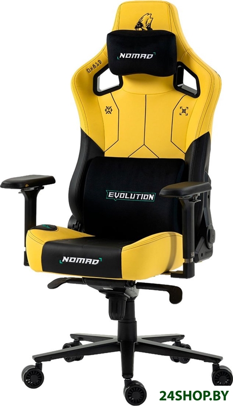 Игровое (геймерское) кресло Evolution Nomad PRO Cyberpunk Bloodhound (черный/желтый) Игровое (геймерское) кресло Evolution Nomad PRO Cyberpunk Bloodhound (черный/желтый)