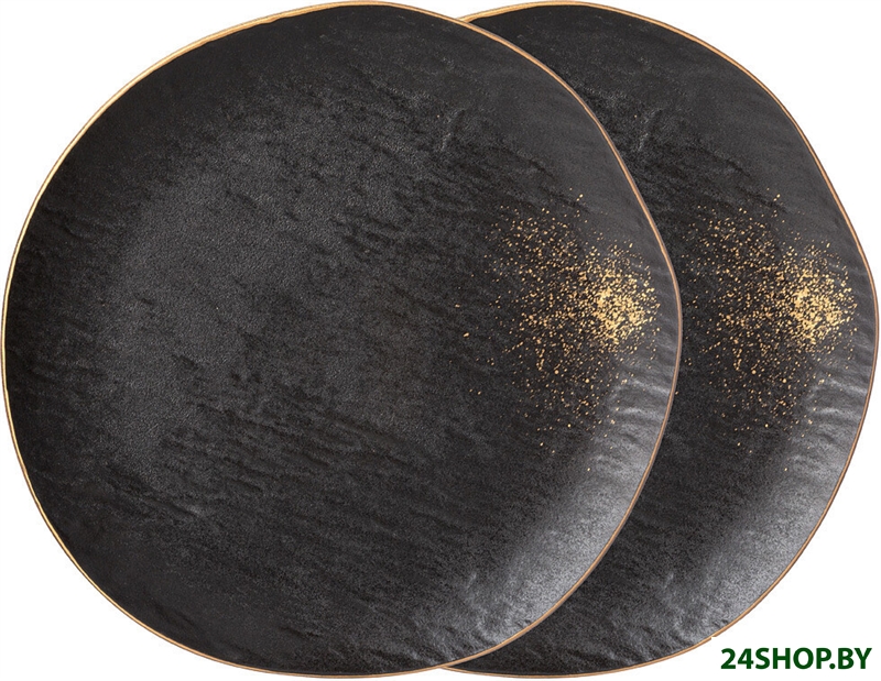 Набор тарелок Bronco Midnight Gold 42-434 (2 шт) Набор тарелок Bronco Midnight Gold 42-434 (2 шт)